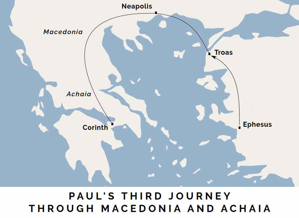 Paul's Third Missionary Journey through Macedonia and Greece